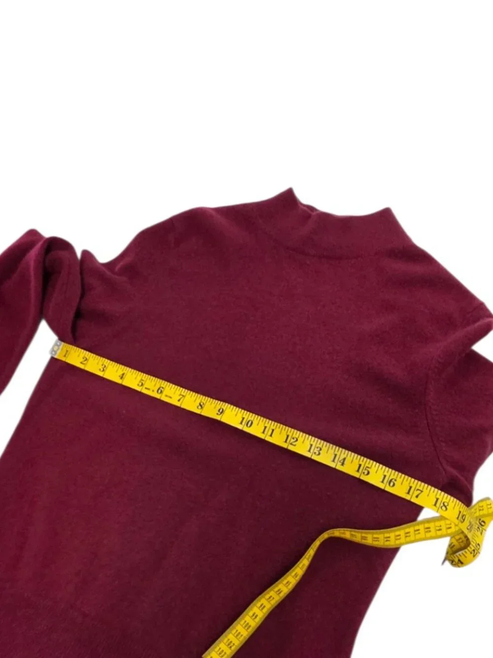 Prive Long Sleeve Mock Neck 100% Cashmere Long Sleeve Shirt, Red, Size Womens S - Picture 6 of 6